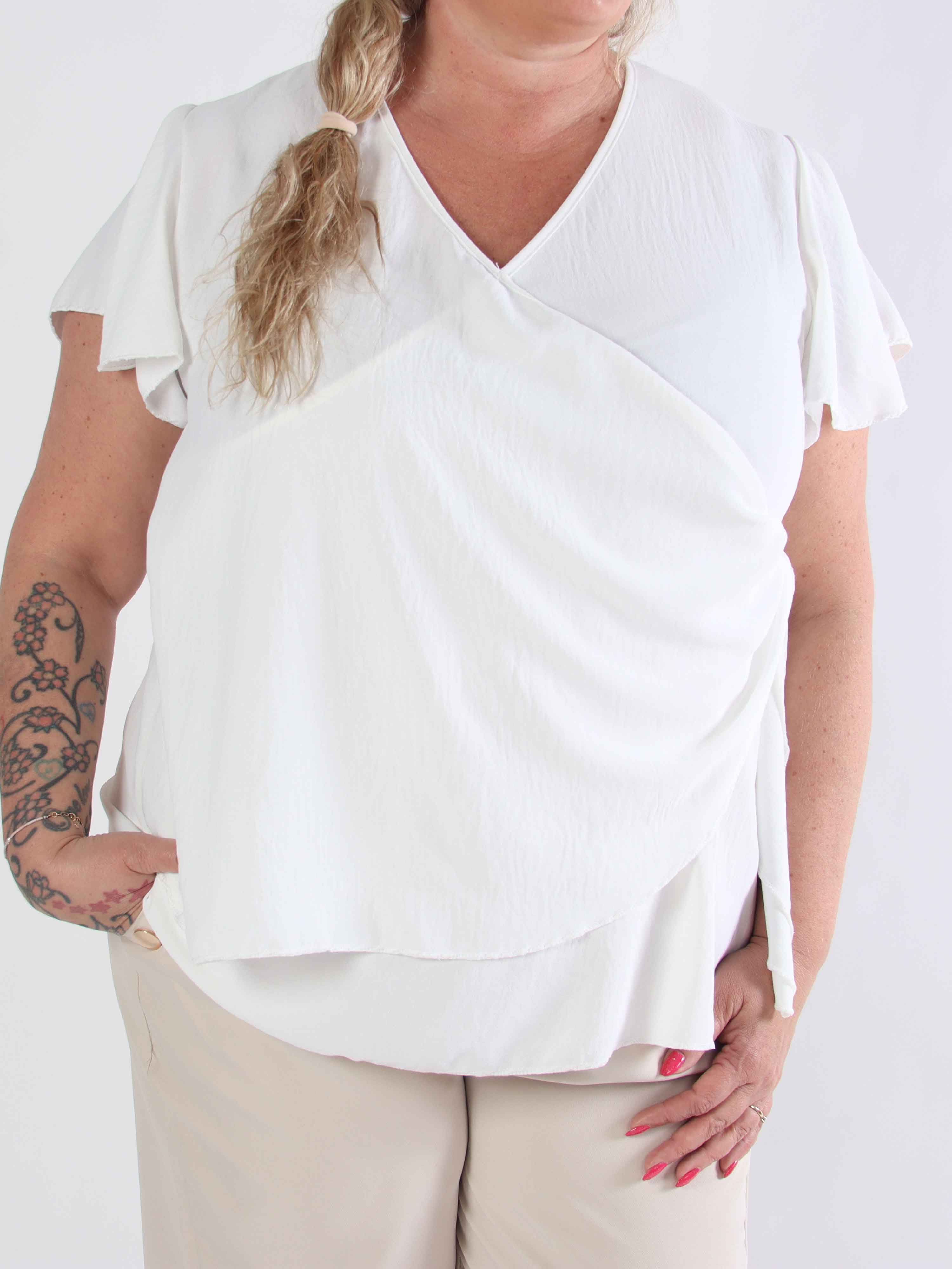 Jenny - Slå-om plus size tunika i viskoseblanding